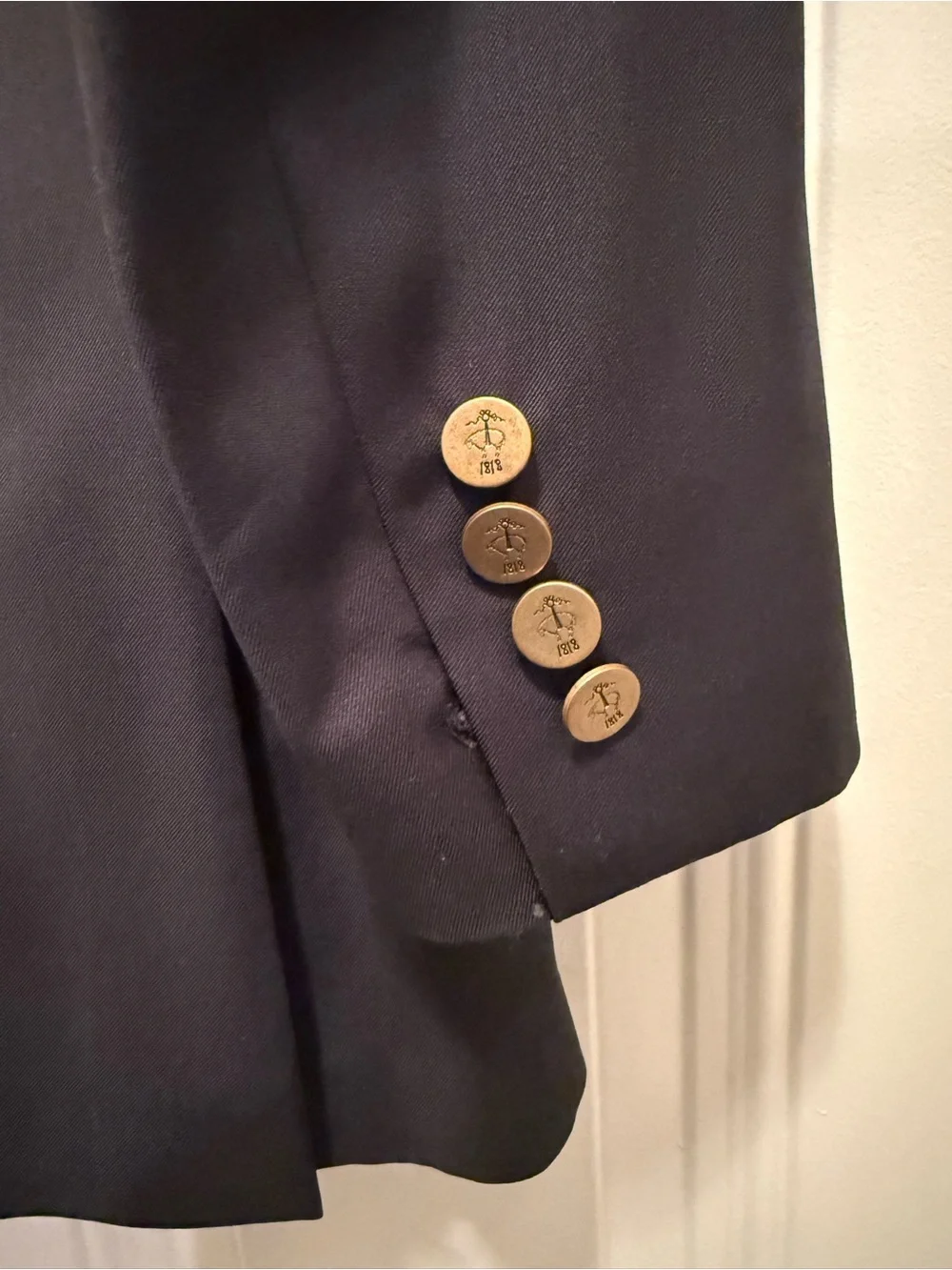 Brooks Brothers Red Fleece Navy Wool Blazer 42R Marzotto Sport Coat